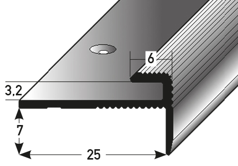 Einschubprofil 3 mm mit 7 mm Nase