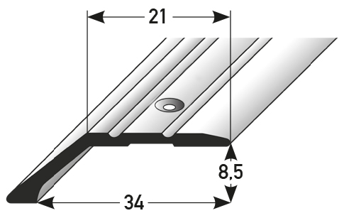 Abschlußprofil für Laminat 34 x 8 mm