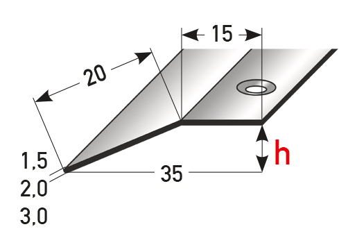 Niveauausgleich 15 x 20 mm