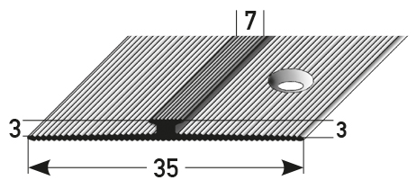Anstoßprofil 3 / 3 mm doppelseitig