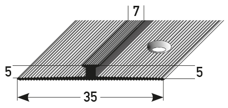 Anstoßprofil 5 / 5 mm doppelseitig
