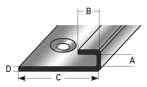 Einschubprofil 13 x 10 x 34 x 1 mm