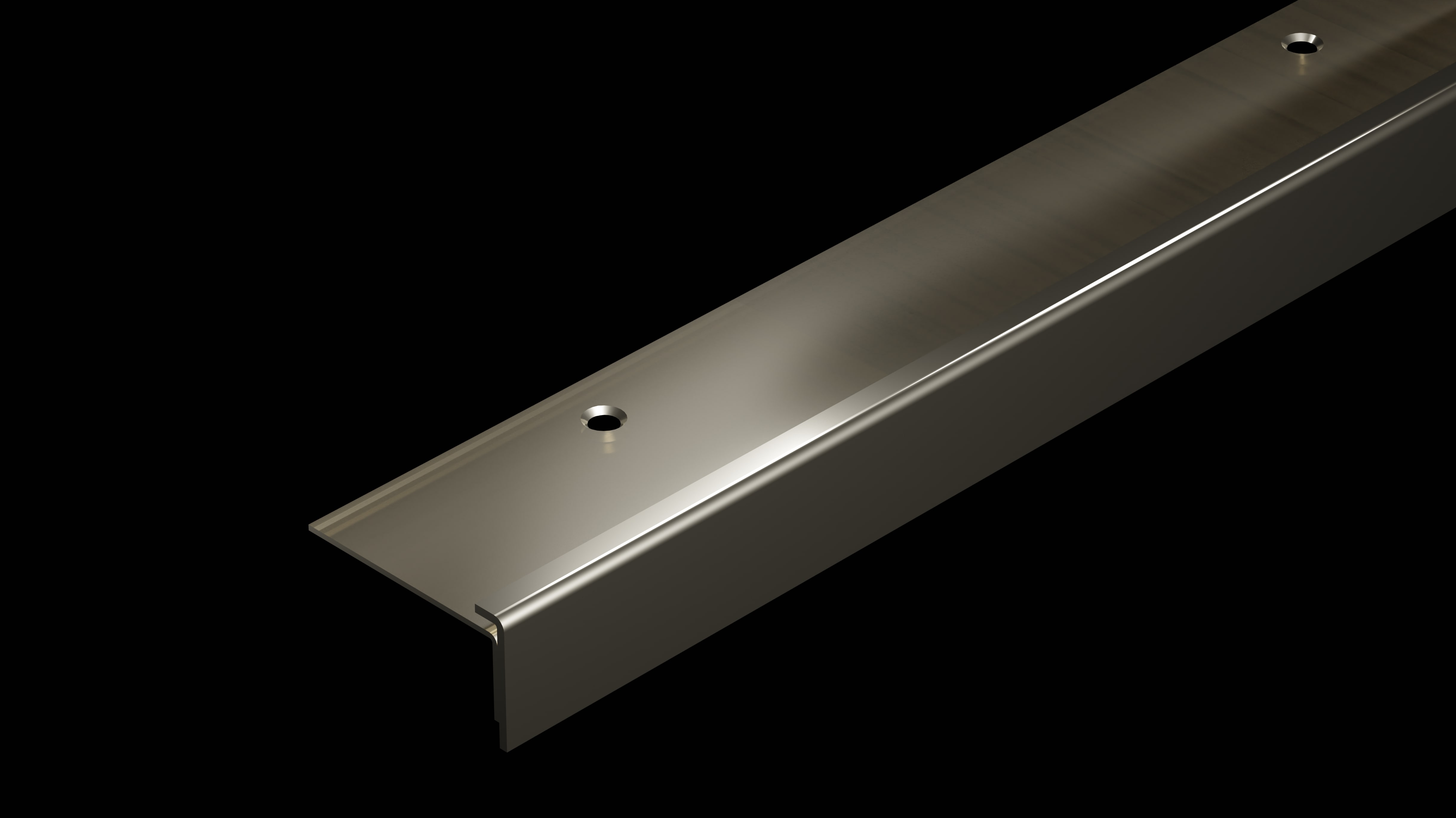 Einschubprofil mit Nase 2 x 23 x 6 x 1,5 mm