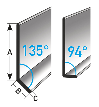 Abkant-Sockel 40x20x2 o.