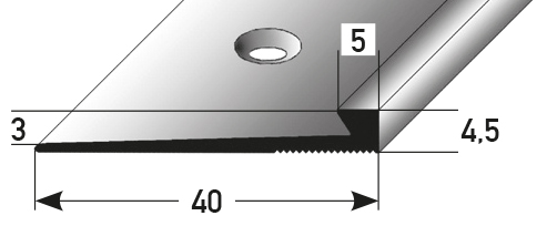Anstoßprofil 3 mm einseitig