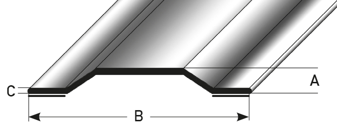 Kabelabdeck robust 15 x 120 x 3,0 mm