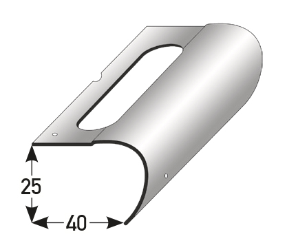 Reparaturwinkel B 25 x 40 R 7,5 für DEBOLON-TK 3