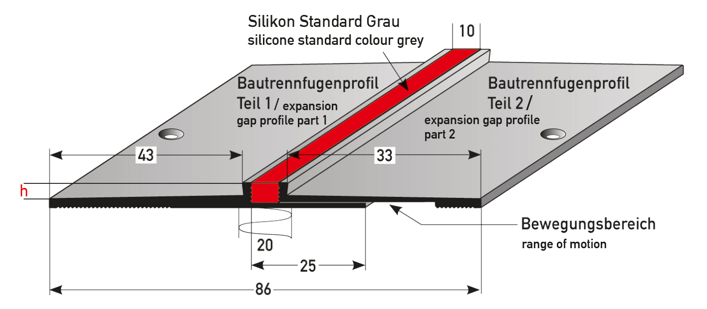 Spezial-DF 86x20x5 geb