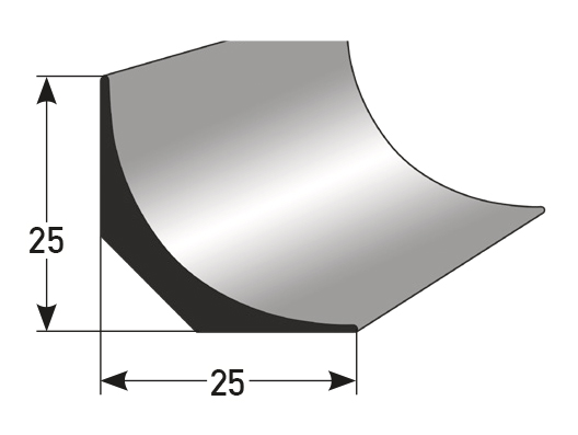 Hohlkehlprofil 25x25