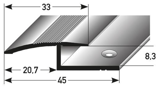 Laminat-Höhenausgleich einteilig 33 x 8,3 x 45 mm
