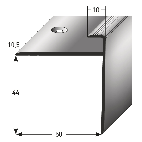 Einschubprofil 10,5 mm mit 44 mm Nase